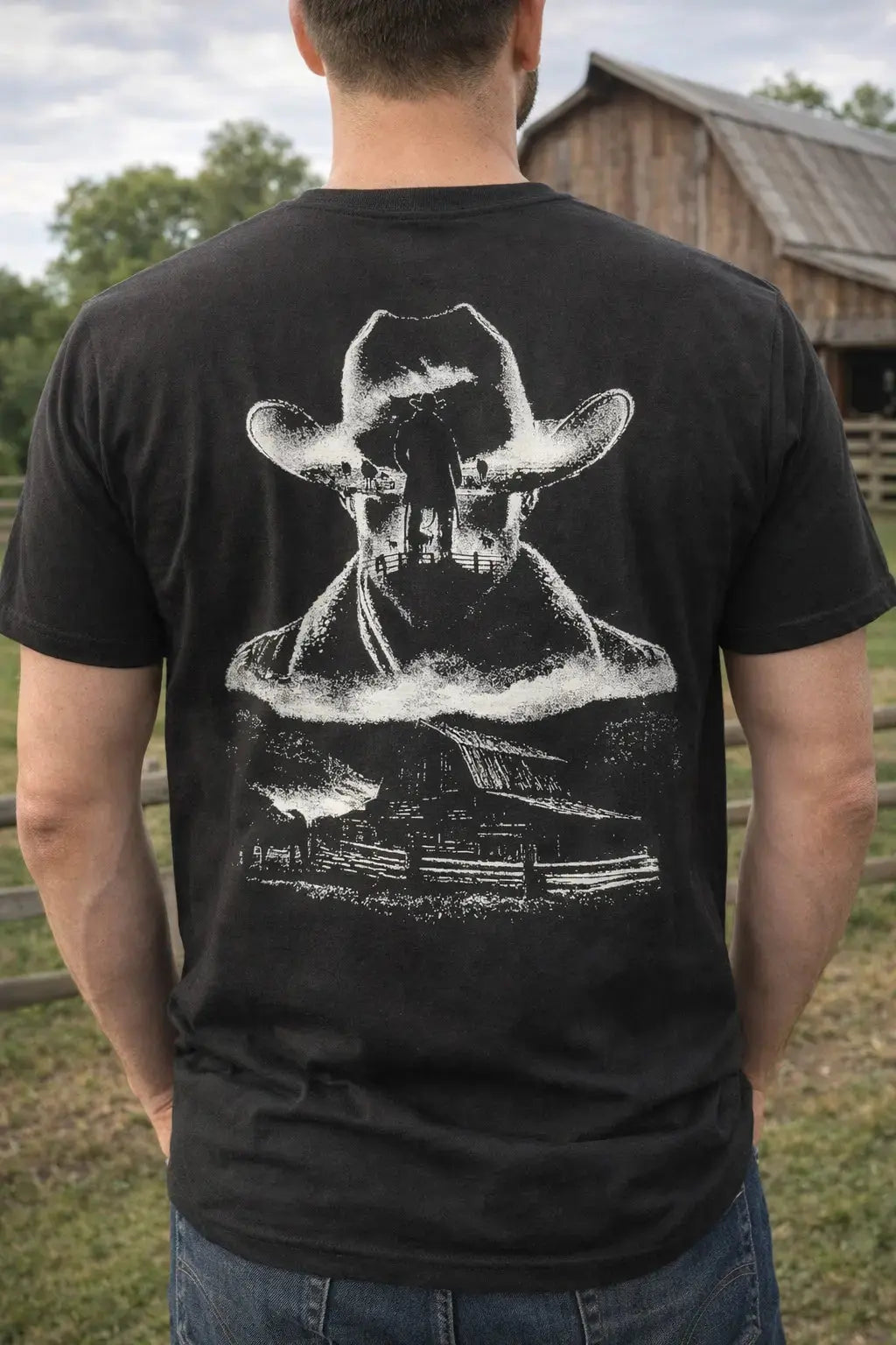 Cowgirl/Cowboy Silhouette T-shirt Infinity Custom Designs LLC