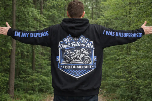 Purple Don't Follow Me Hoodie Infinity Custom Designs LLC
