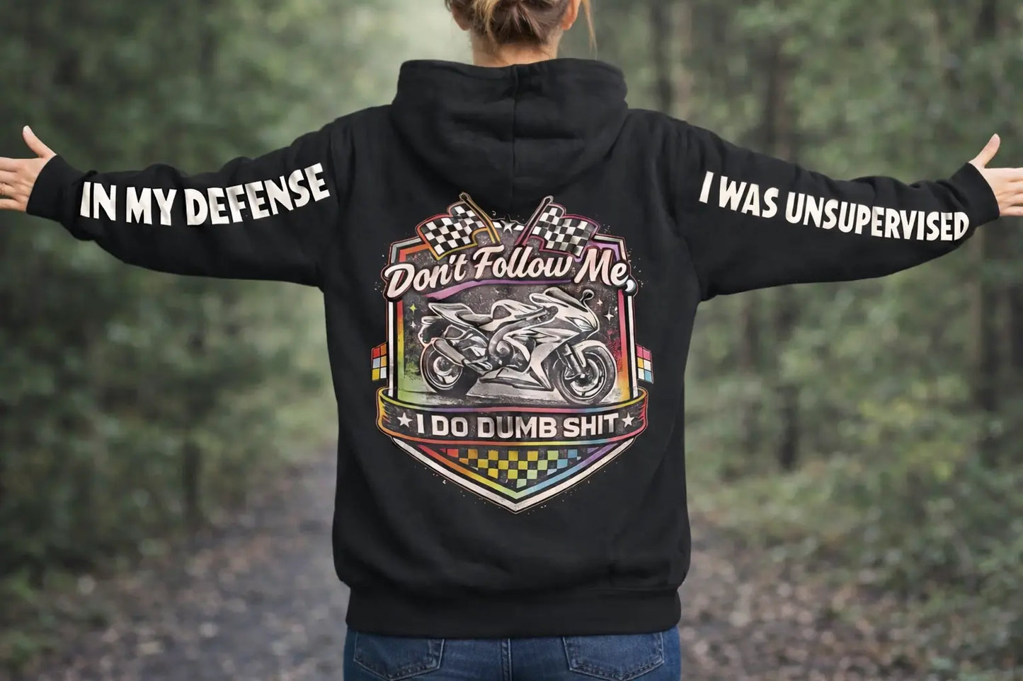 Purple Don't Follow Me Hoodie Infinity Custom Designs LLC