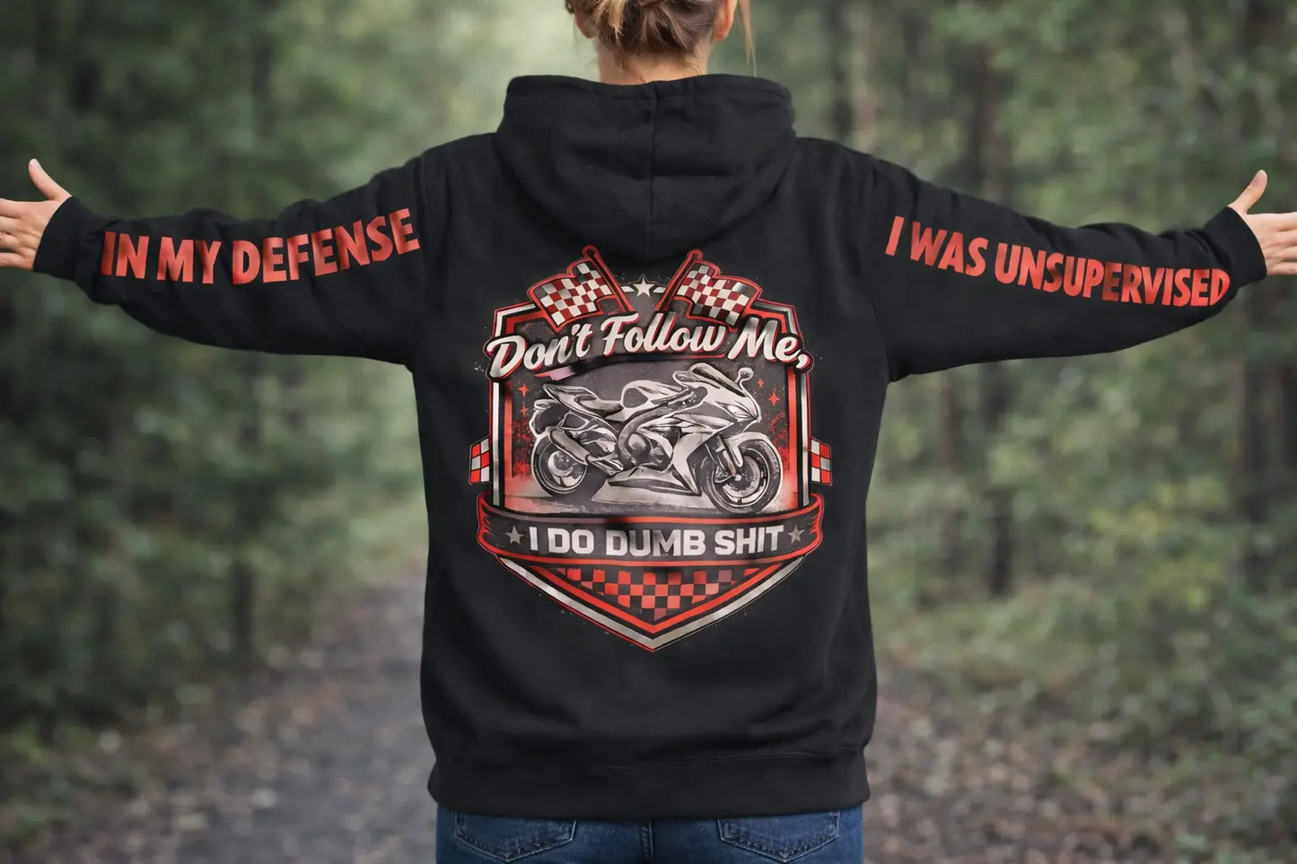 Purple Don't Follow Me Hoodie Infinity Custom Designs LLC