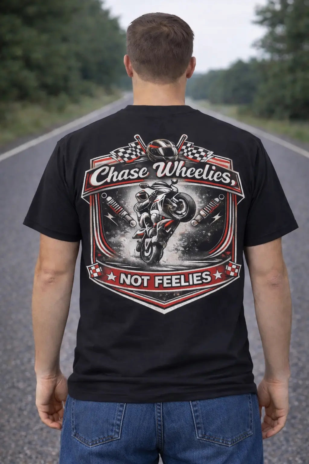 Chase Wheelies Not Feelies T-shirt Infinity Custom Designs LLC